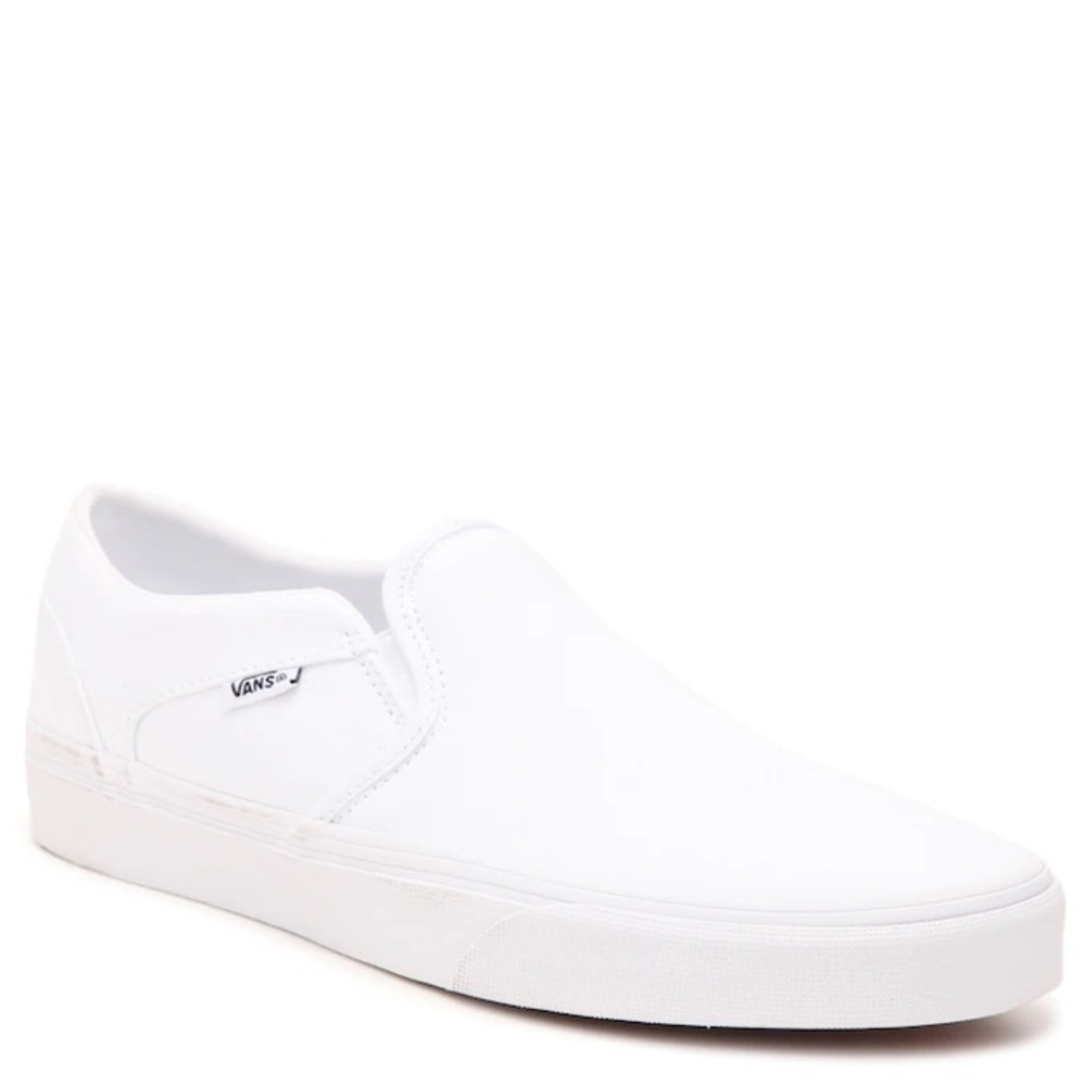 Vans - slip on - white - size 9